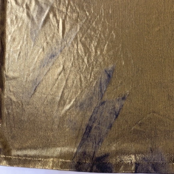 American apparel oversized gold lame tunic m/l with flaws / marks - Picture 2 of 7